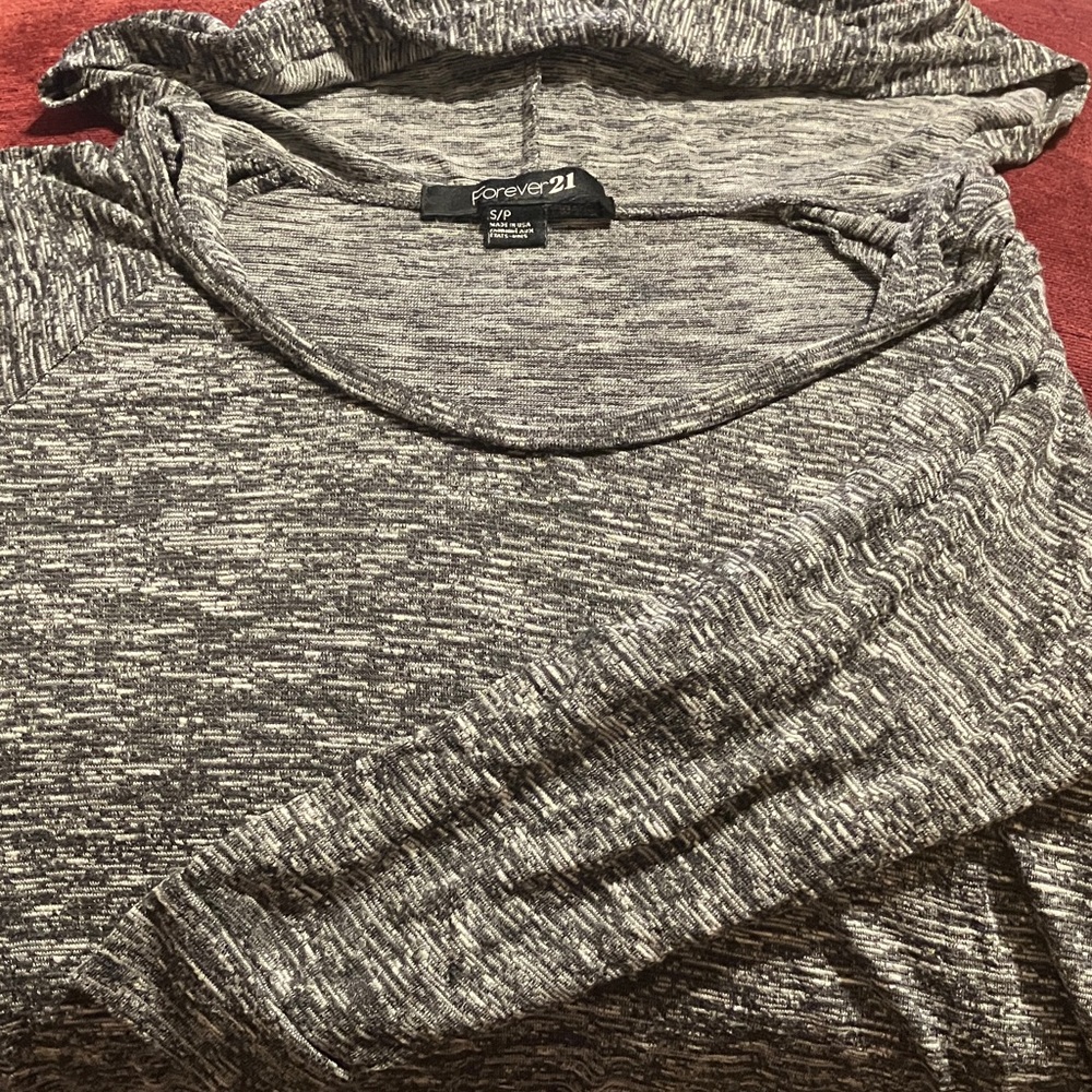 Forever 21 Heathered Black and Gray light hoodie